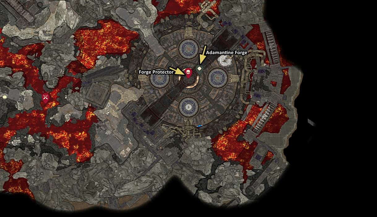 Forgia Adamantina posizione Baldur's Gate 3