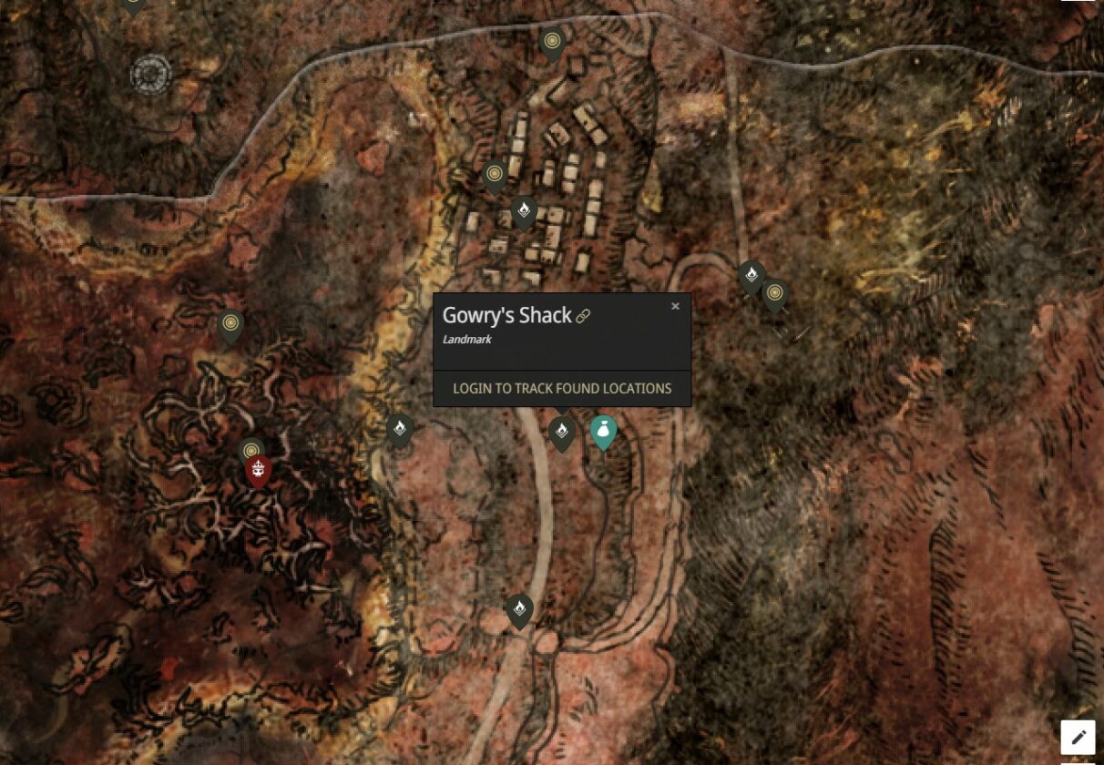 dove si trova la baracca di gowry elden ring