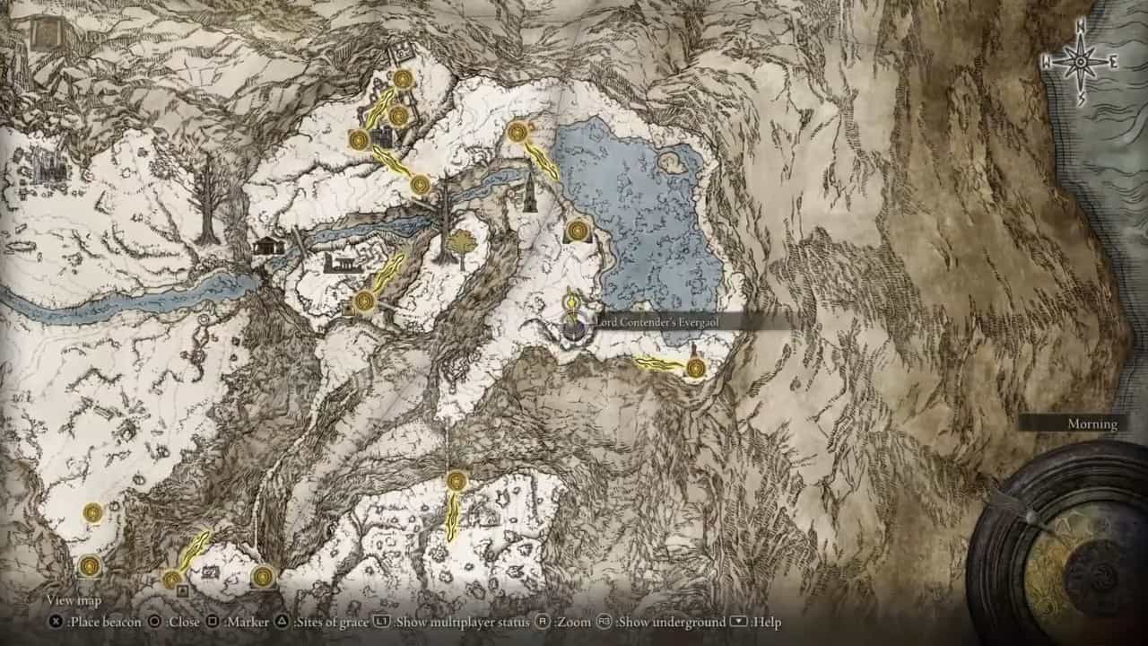 La posizione di Evergaol di Lord Contender