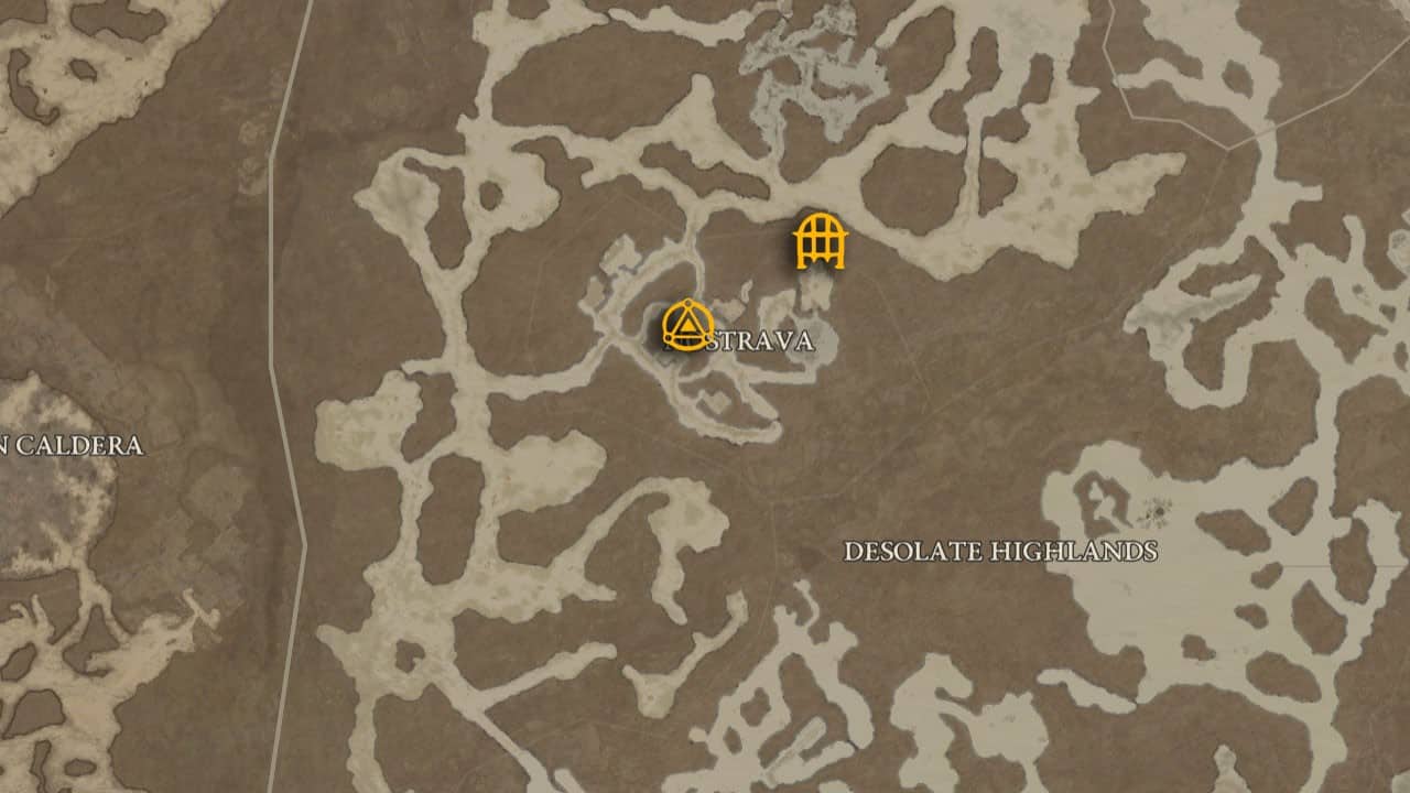 La posizione sulla mappa di Cultist Refuge e come arrivarci in Diablo 4.