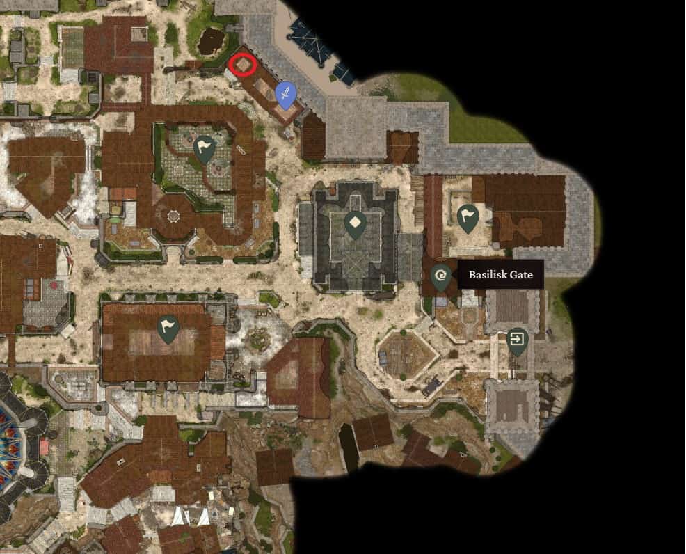 Posizione della lapide di Candulhallow in BG3