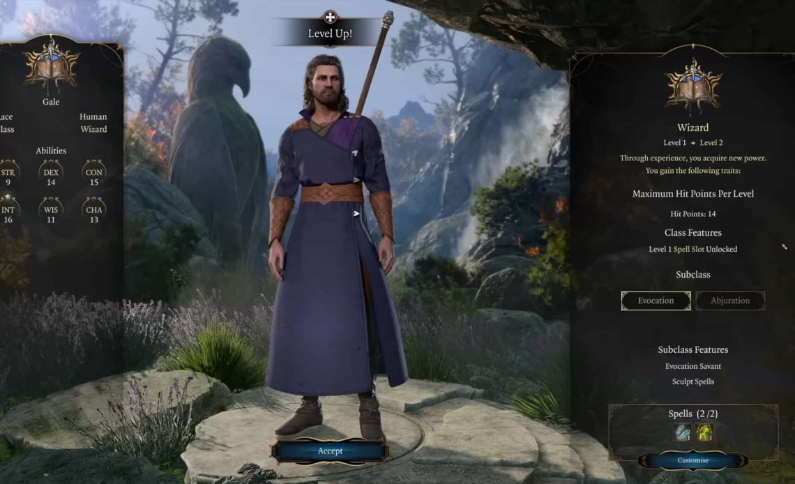 baldur's gate 3 wizard