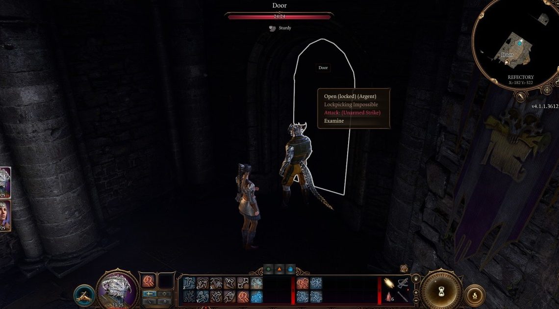 Porta chiusa del refettorio di Baldur's Gate 3: come aprire l'ingresso nella cripta umida