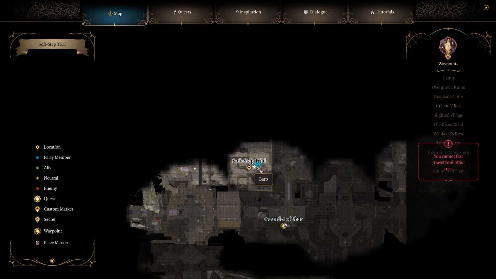 Posizione di prova BG3 Soft-Step