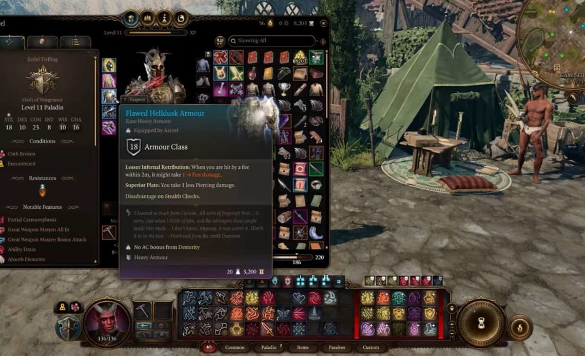 Baldur's Gate 3 Flawed Helldusk Armor