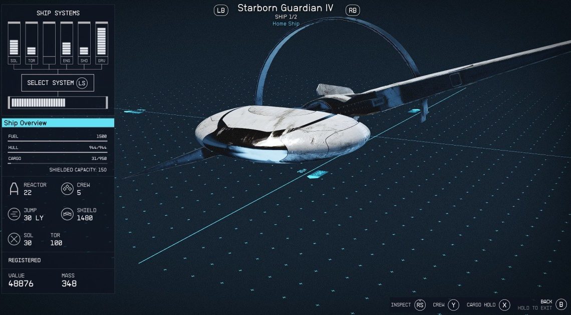 Starfield Starborn Guardian Starship: come potenziare al massimo la nave Starborn