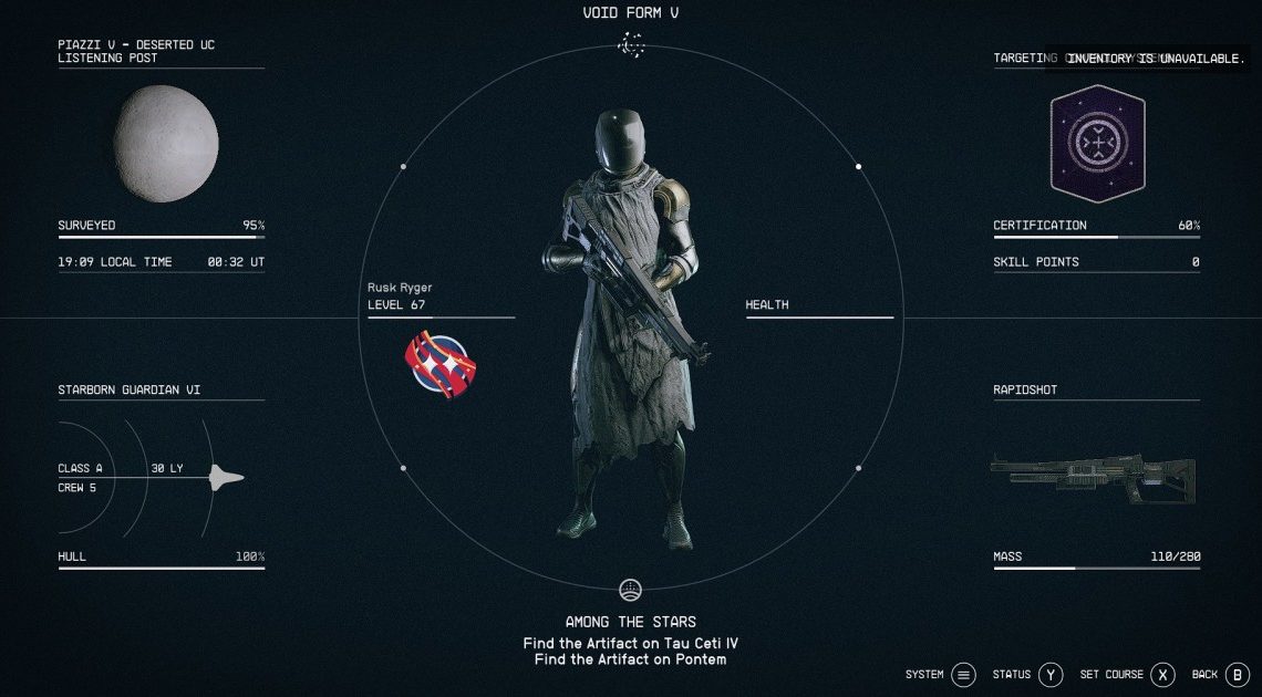 Starfield non riesce a salvare il bug: perché non c'è inventario in New Game Plus?