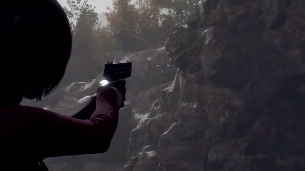 RE4 Remake Separate Ways Posizione del medaglione blu della scogliera 2