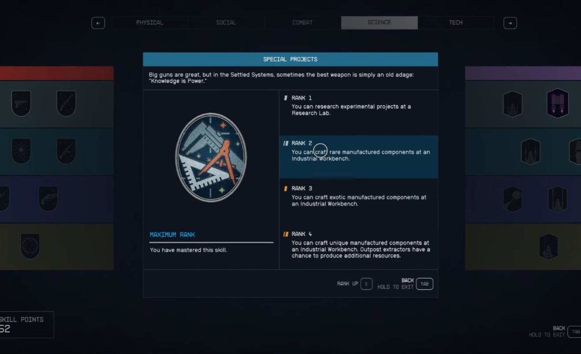 starfield special projects skill