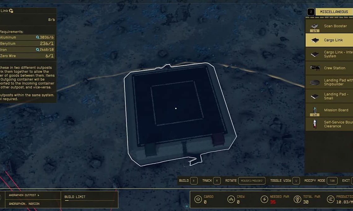Customize Outposts starfield