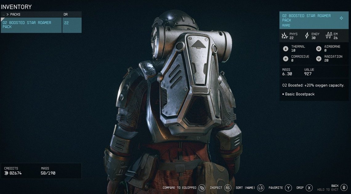 Confronto tra pacchetti di potenziamenti Starfield: pacchetti di potenziamento base, bilanciati, potenti e con capacità saltata