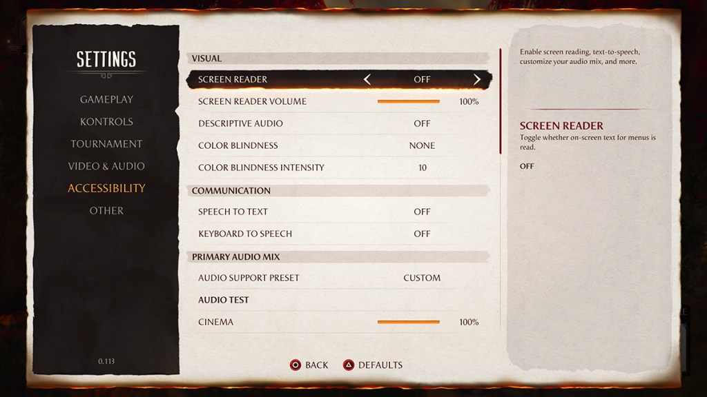 Lettore di schermo Mortal Kombat 1: cos'è e cosa fa?