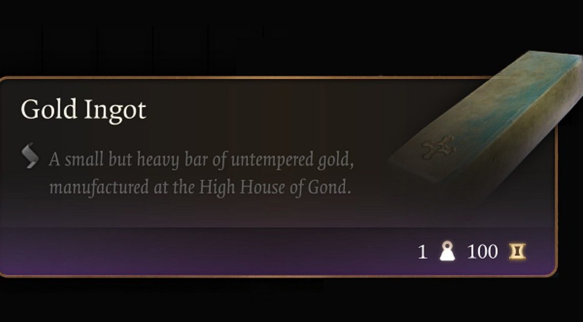 Lingotto d'oro di Baldur's Gate 3: dovrei venderlo o tenerlo?