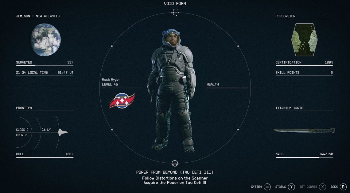 Starfield: come ottenere XP e salire di livello velocemente