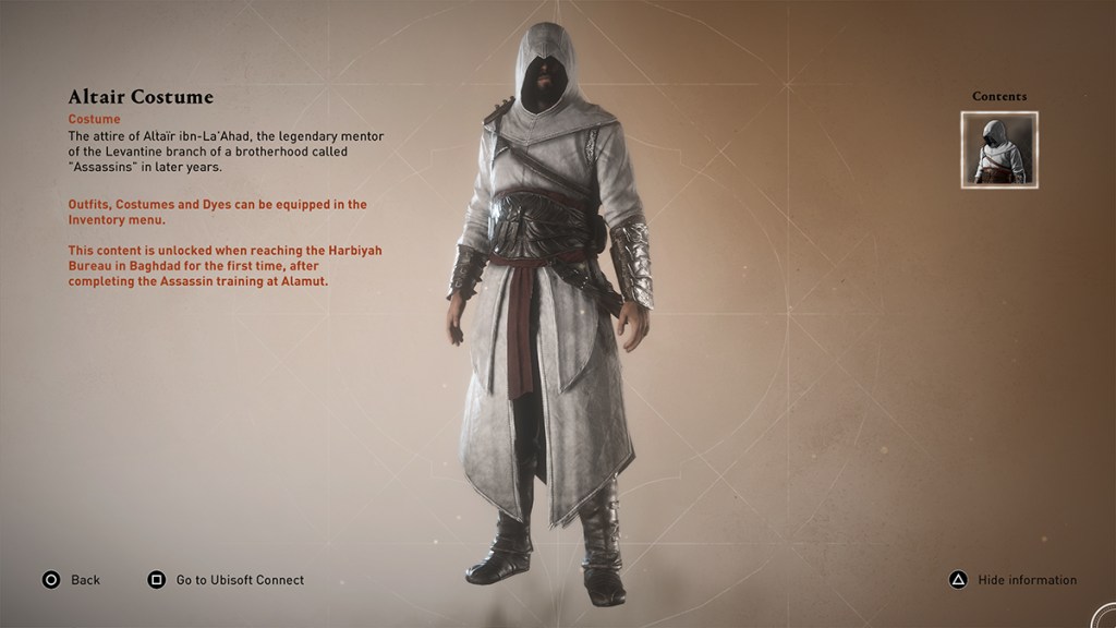 Skin AC Mirage Altair: come ottenere il costume AC1 in Assassin's Creed Mirage