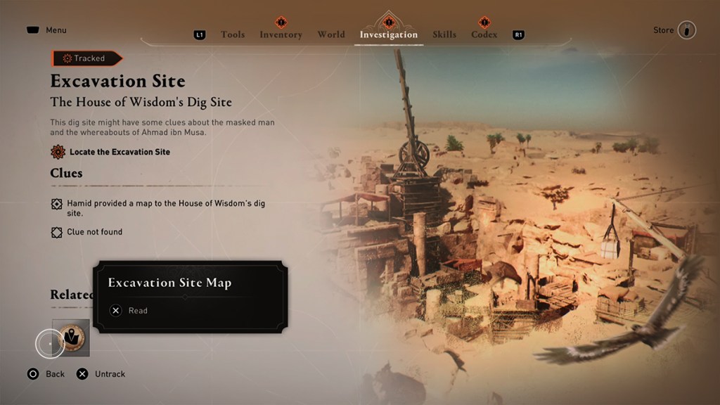 Posizione del sito di scavo AC Mirage: dove trovare il sito di scavo