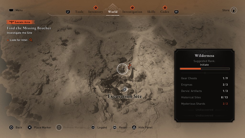 Posizione del sito di scavo AC Mirage: dove trovare il sito di scavo