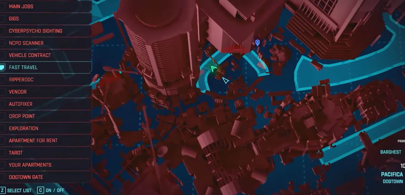 Posizioni dei terminali dati limitate di Cyberpunk 2077