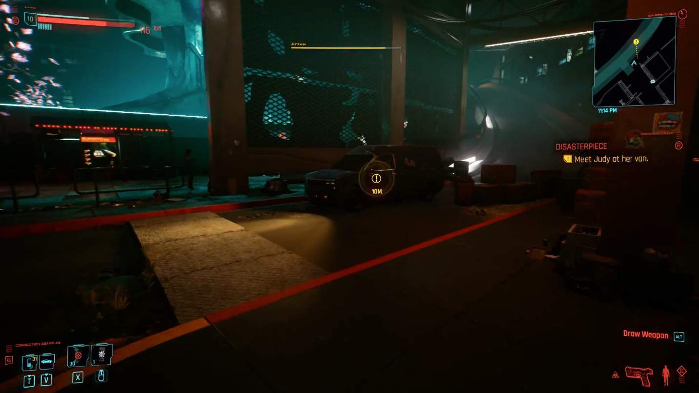 Incontra Judy nel suo furgone in Cyberpunk 2077