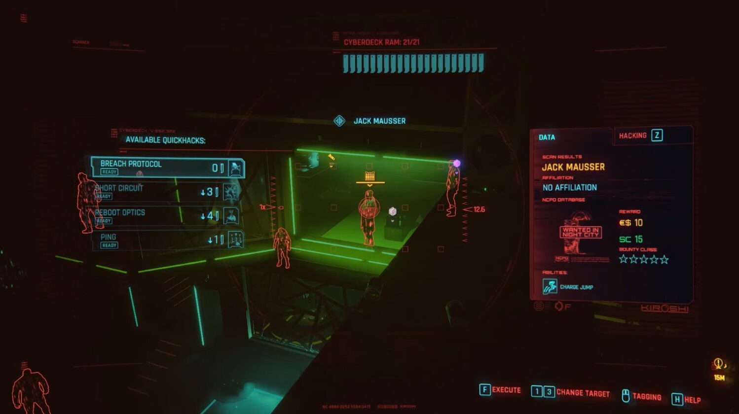 Posizione di jack mausser all'interno del club cyberpunk 2077