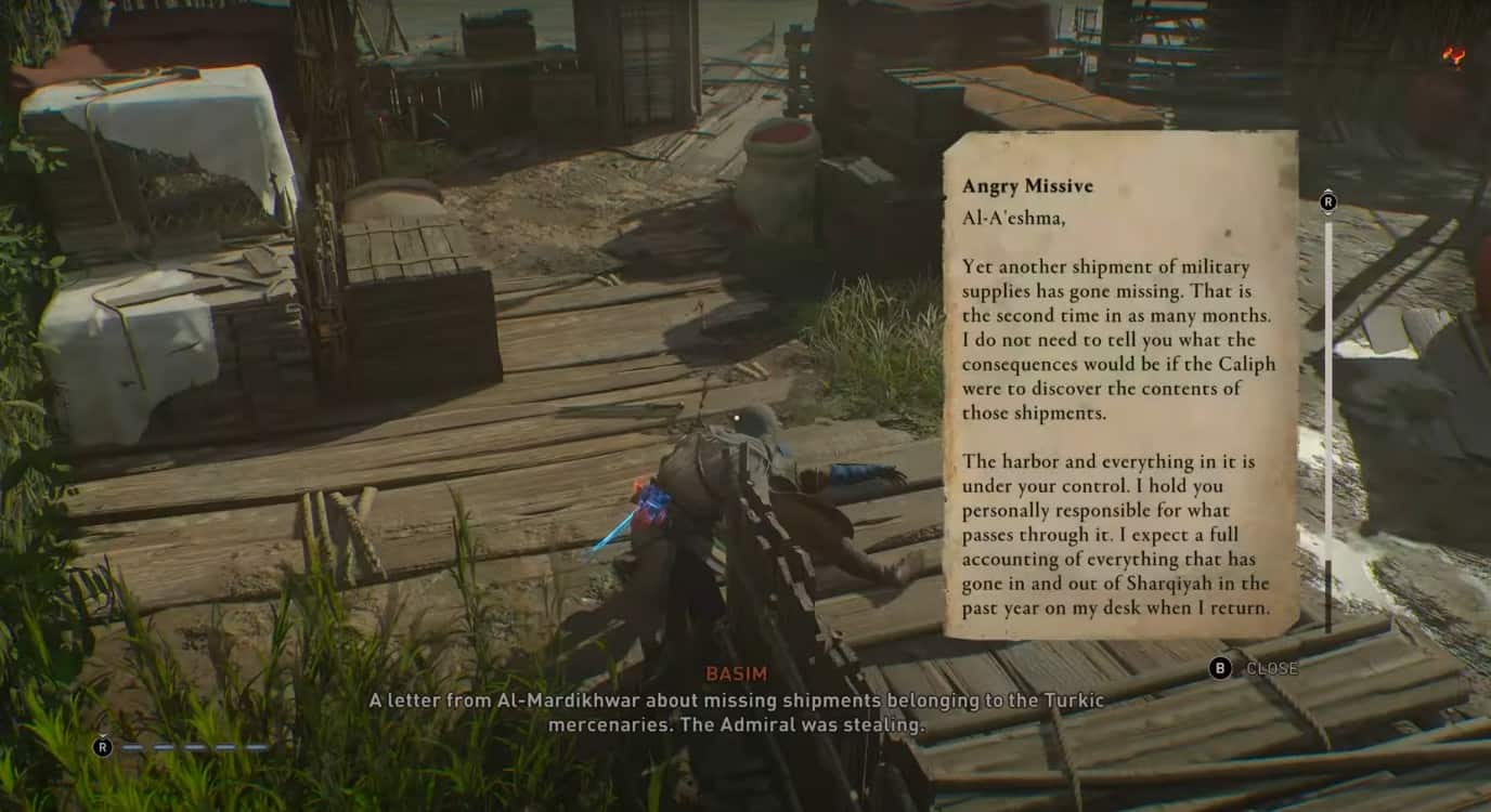 Cerca il suo corpo e leggi la sua nota