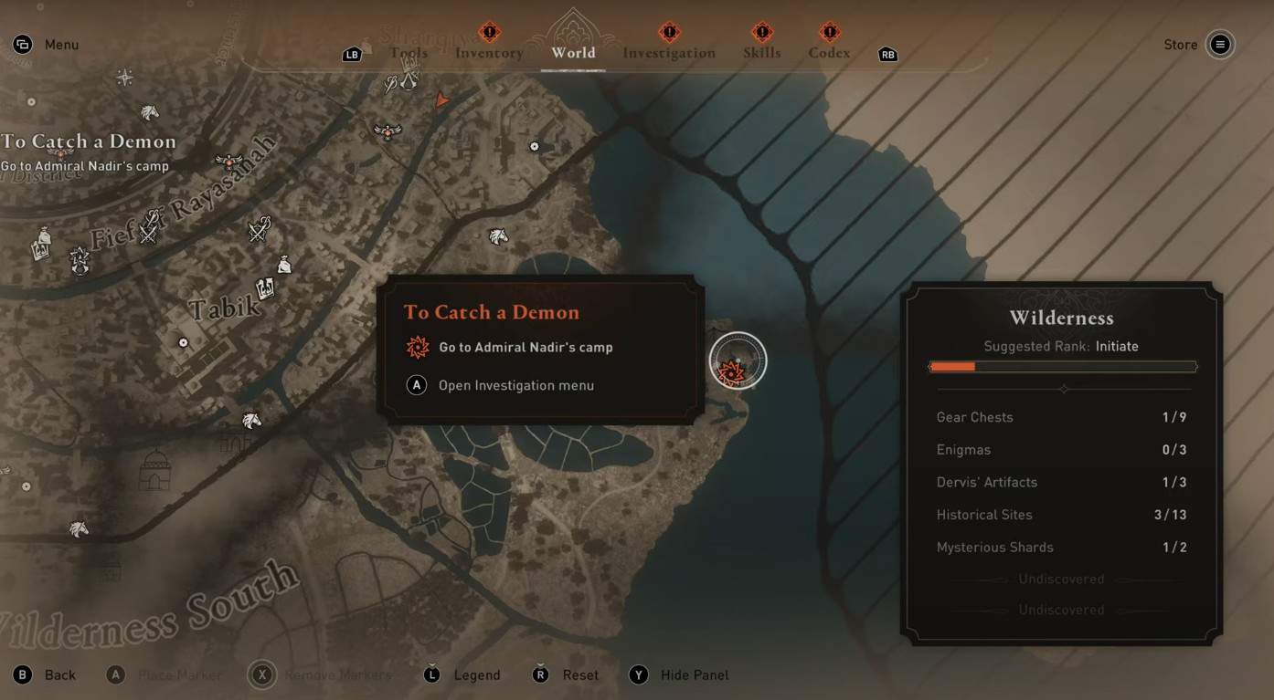 L'accampamento dell'ammiraglio Nadir in AC Mirage