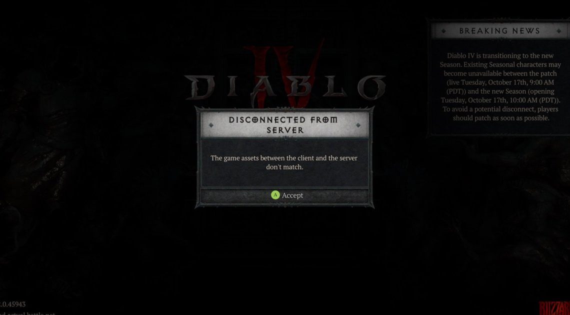 Diablo 4 Codice errore 300010: come risolvere il messaggio "L'operazione è stata annullata".