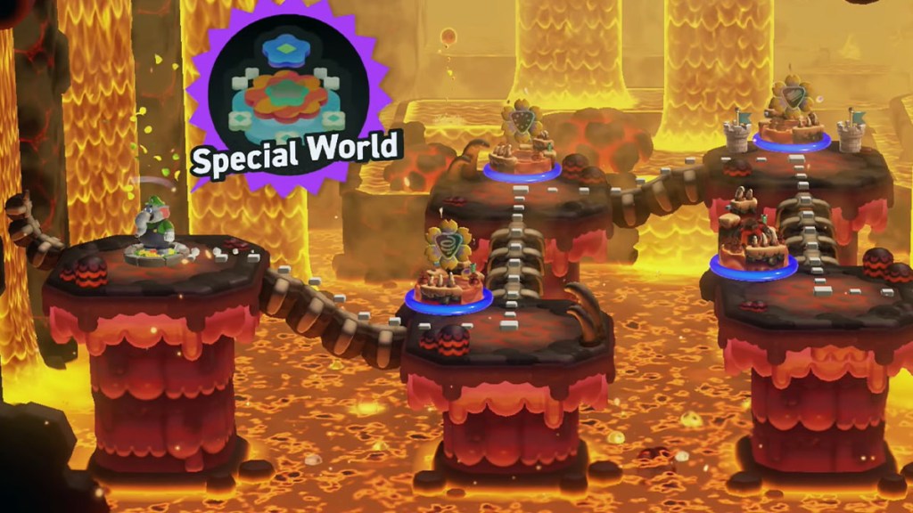 Posizione di curvatura del mondo speciale 6 di Super Mario Wonder