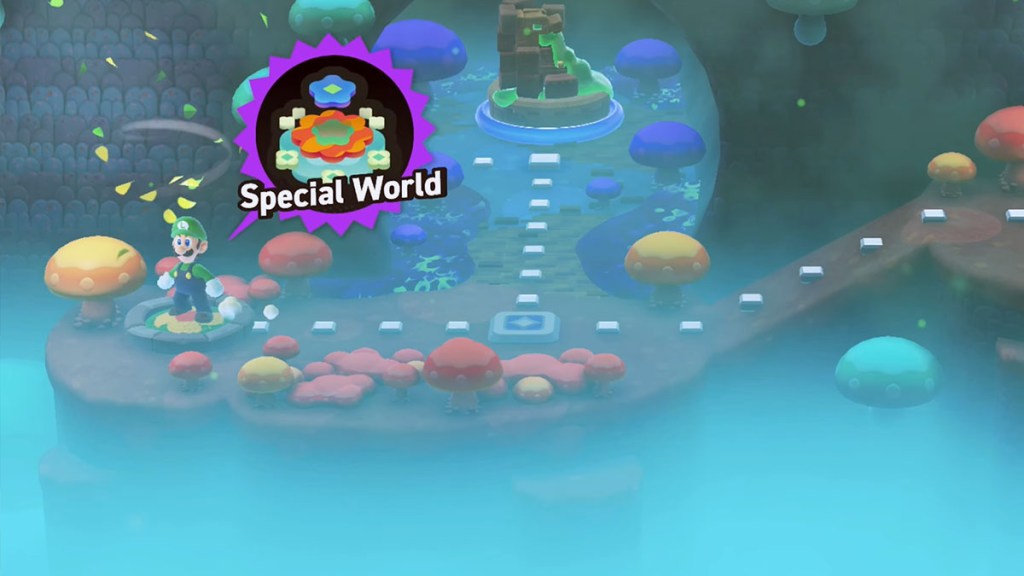 Posizione di curvatura del mondo speciale 5 di Super Mario Wonder