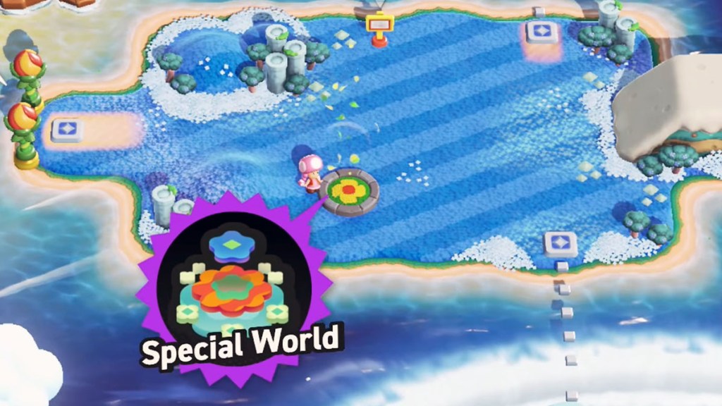 Posizione di distorsione delle Isole Petali del mondo speciale di Super Mario Wonder