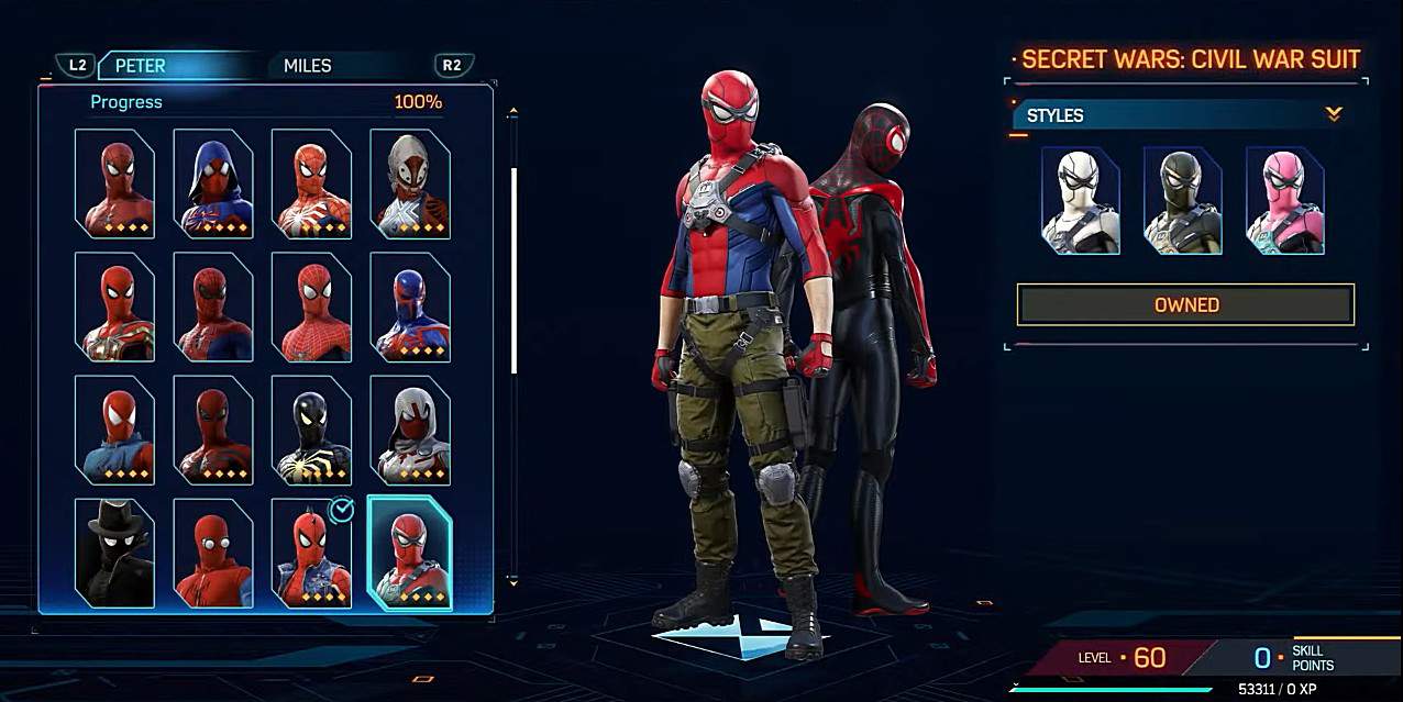Costume da Spiderman 2 di Secret Wars: Civil War