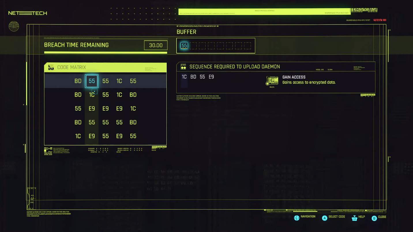 schermata di decrittazione dei file Cyberpunk 2077