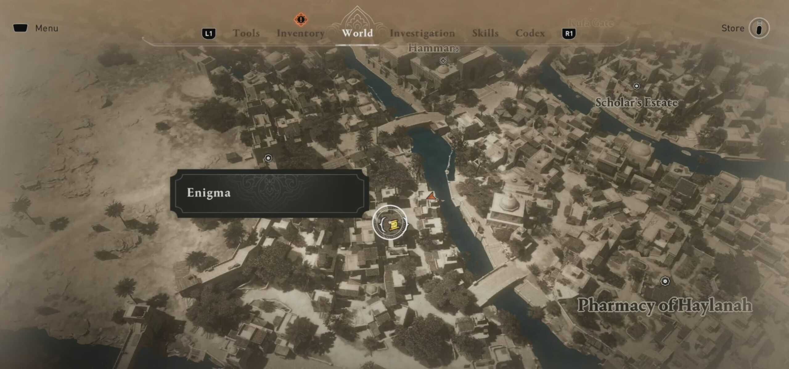 Posizione dell'enigma AC Mirage The Gift