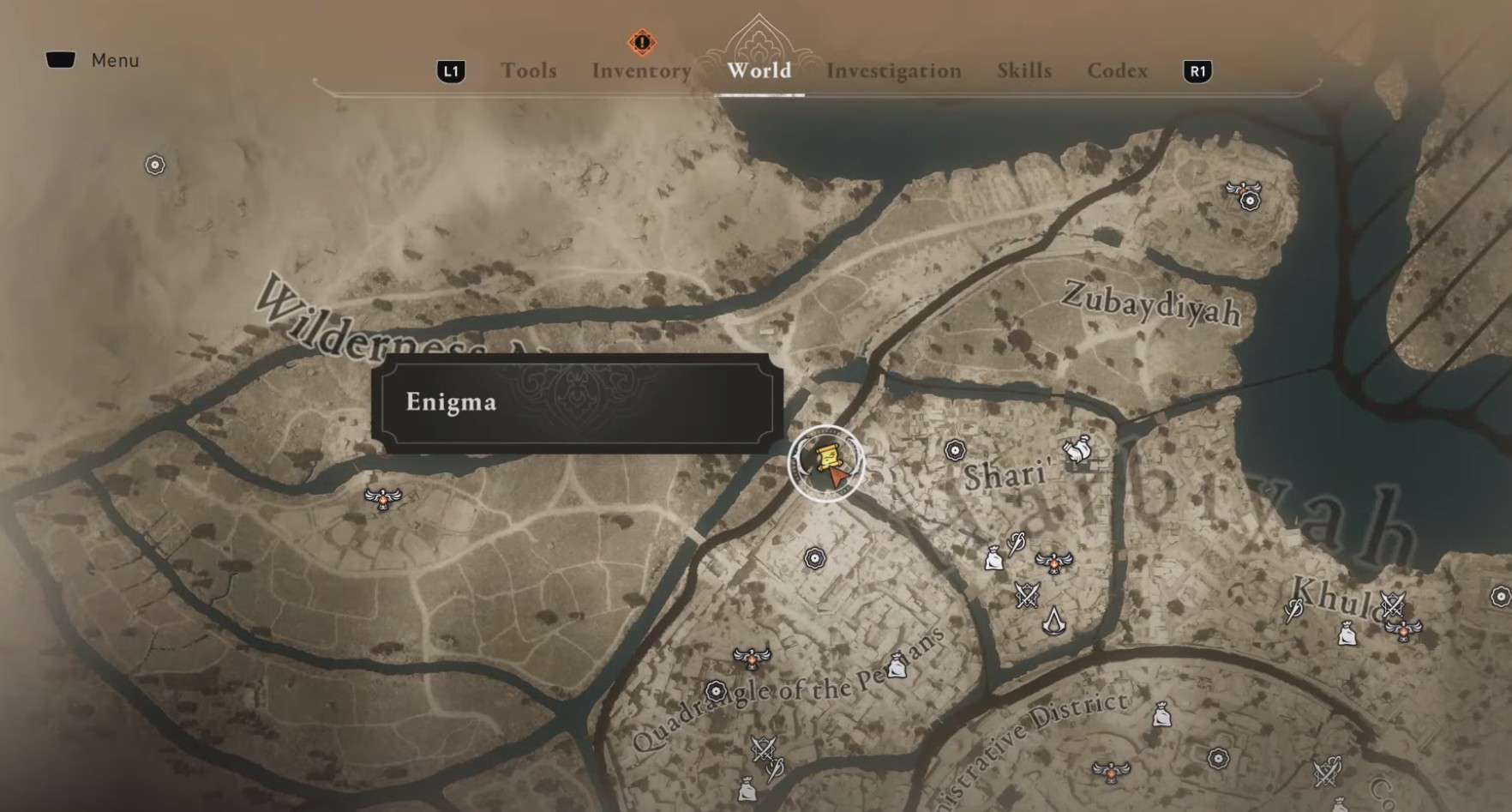 Assassin's Creed Mirage Trova ciò che ho rubato Posizione Enigma