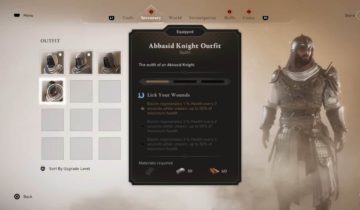 Come aggiornare gli abiti in Assassin's Creed Mirage