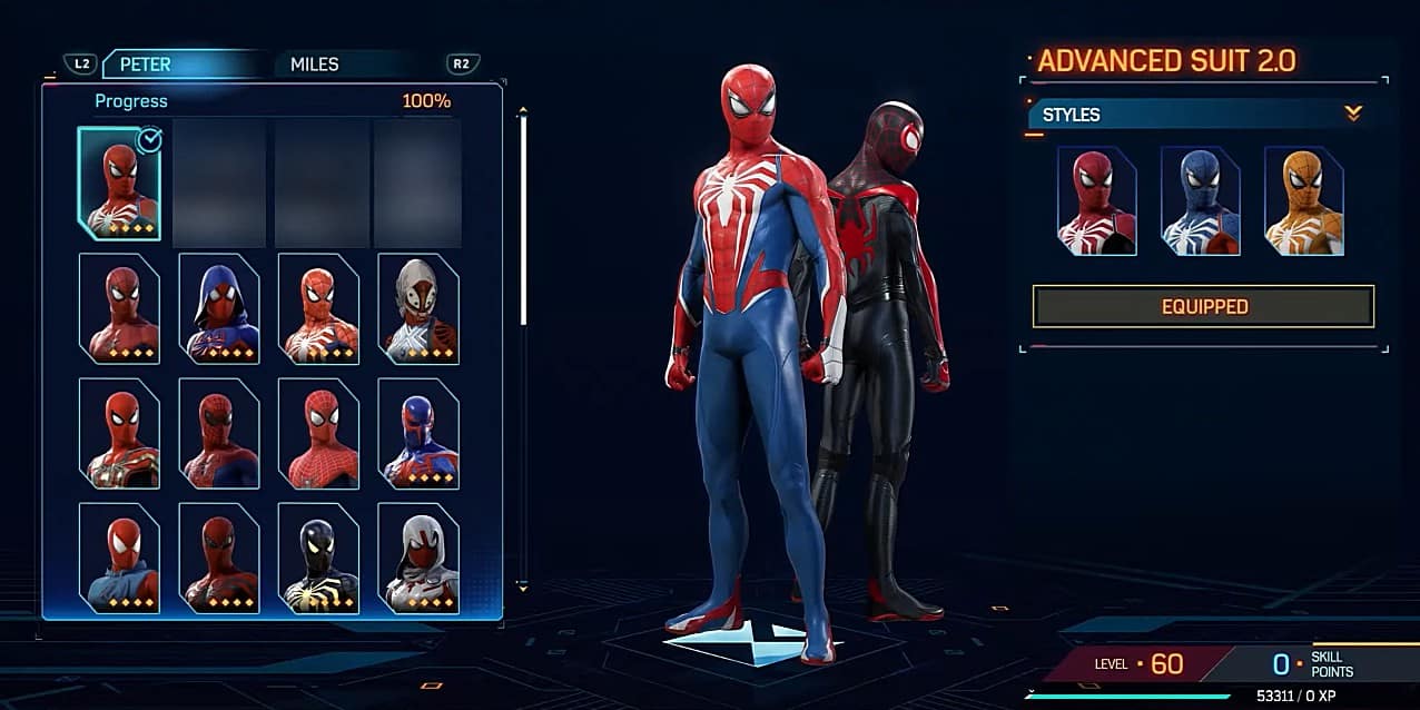 Tuta Spiderman 2 avanzata 2.0