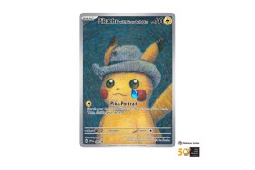 Carta promozionale Van Gogh Pikachu con cappello di feltro grigio Ordini del Pokemon Center annullati