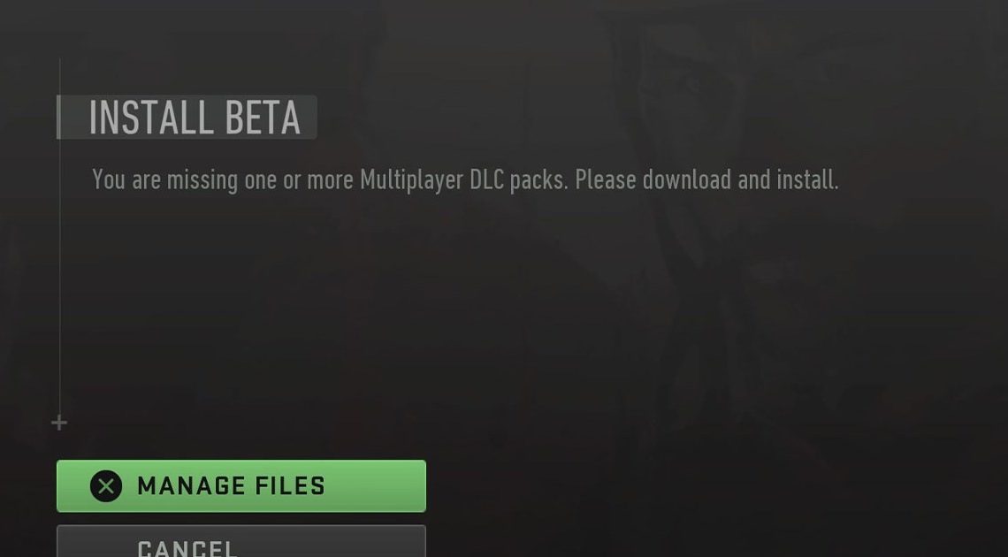 MW3 Installa Beta Ti mancano uno o più pacchetti DLC multigiocatore Correzione dell'errore