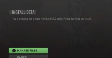 MW3 Installa Beta Ti mancano uno o più pacchetti DLC multigiocatore Correzione dell'errore