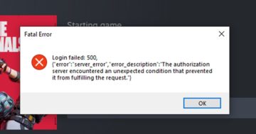 Open Beta finale: correzione dei codici di errore del server 500 e 402 per l'accesso non riuscito