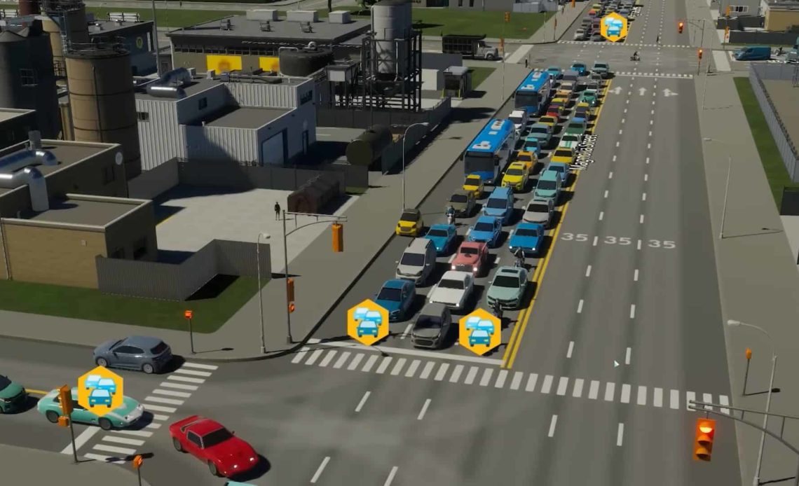 Traffic in Cities Skylines 2