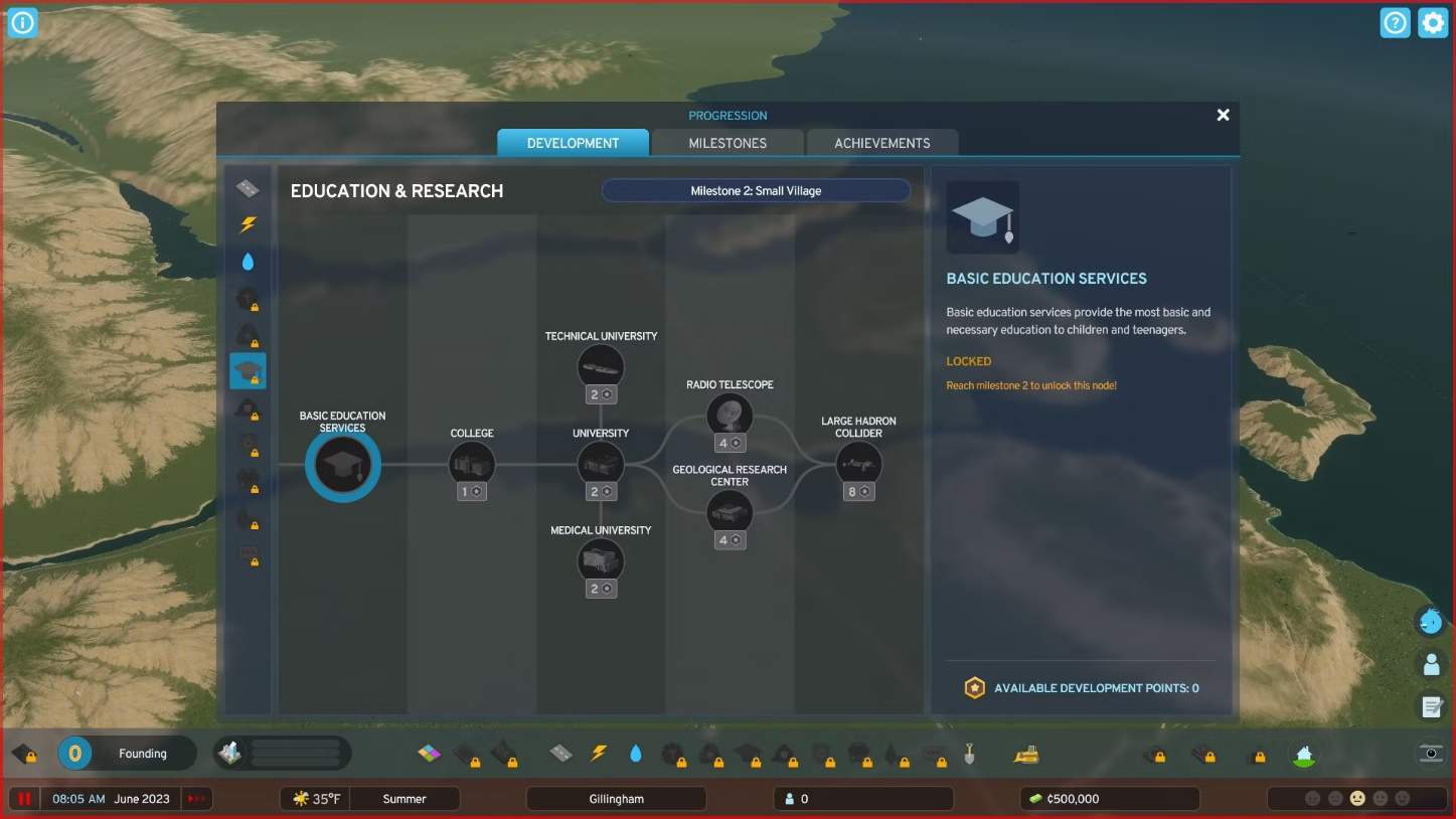 Università [Education and Research] nodo di sviluppo