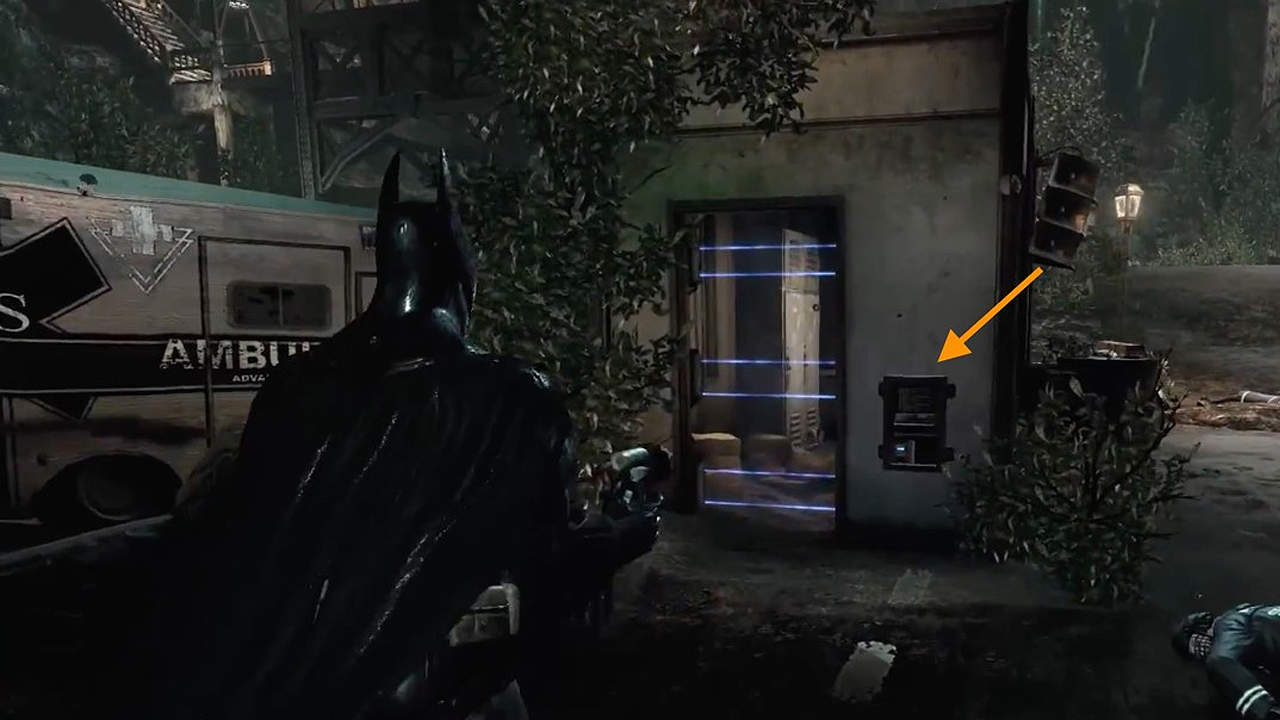 Una delle poche mappe segrete che puoi ottenere all'inizio di Batman: Arkham Asylum. 