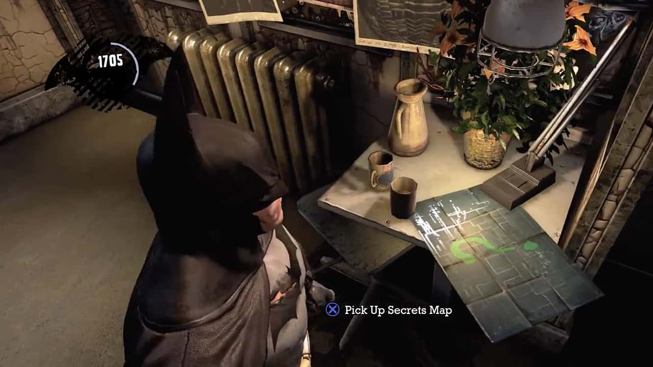 Questa mappa segreta è sotto il livello del suolo, quindi ignora la posizione della mappa nell'Arkham Asylum. 