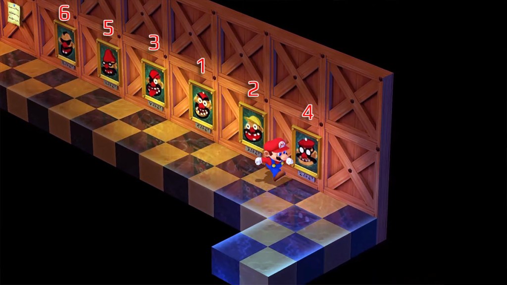 Soluzione per l'ordine del puzzle con ritratto di famiglia di Super Mario RPG Booster