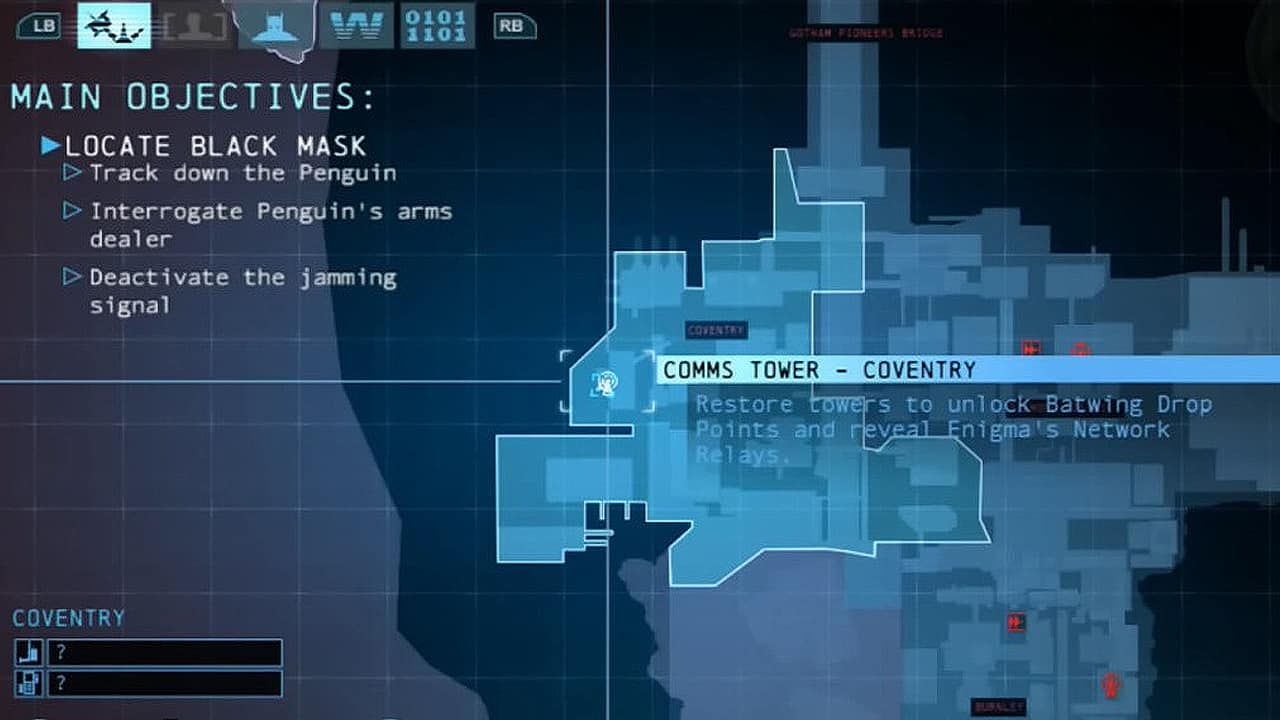 La torre delle comunicazioni di Coventry fa parte della tua campagna narrativa in Batman: Arkham Origins. 