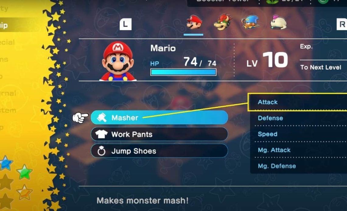 Masher Weapon in Super Mario RPG