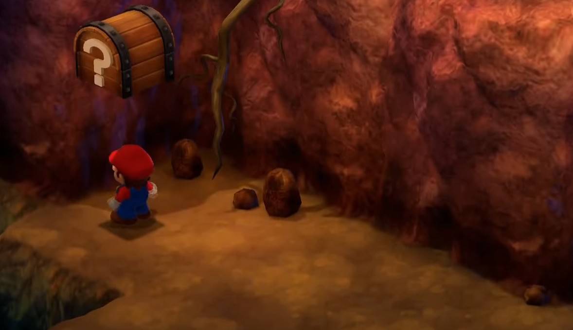 Labirinto della foresta posizione nascosta del forziere del tesoro in Super Mario RPG