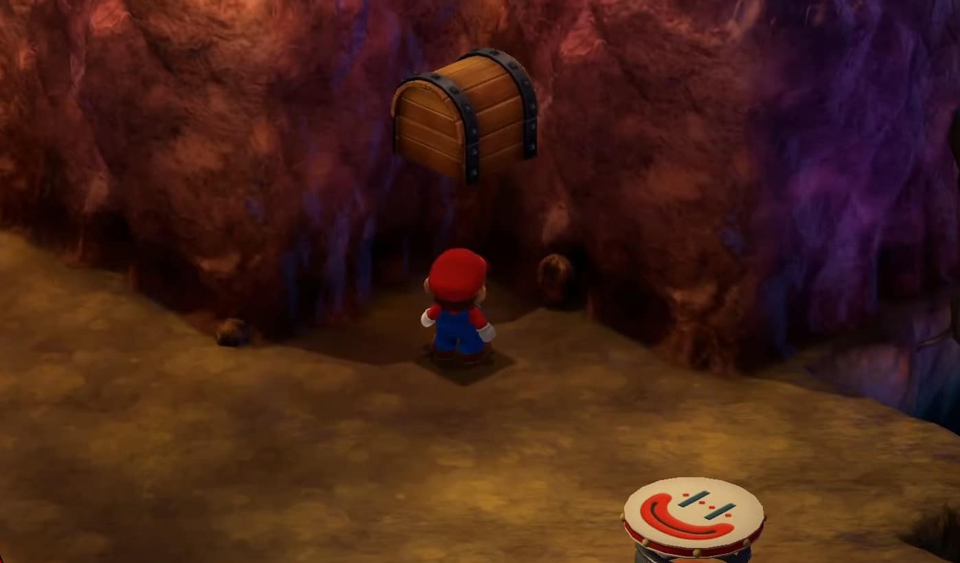 forziere del tesoro nascosto nel labirinto della foresta in Super Mario RPG
