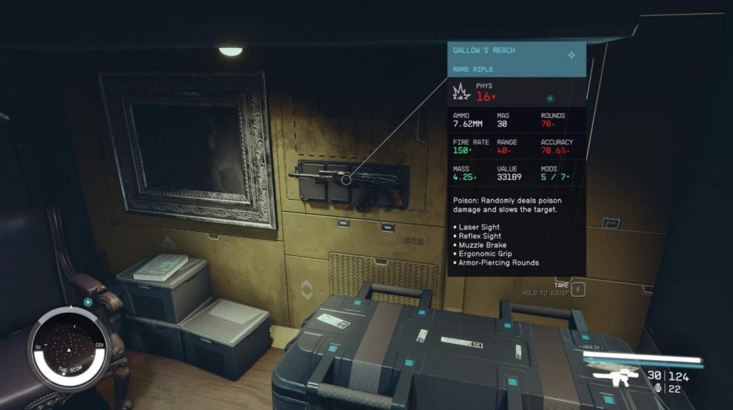 La portata di Gallow a Starfield